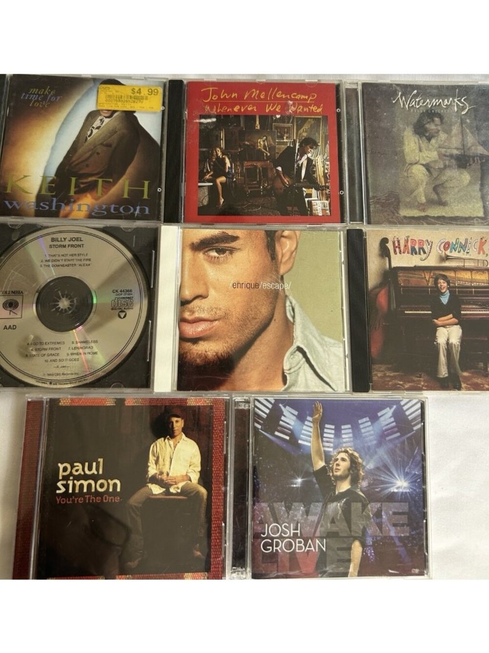 Lot of 8 Music CDs -Top Male Artists: Simon Groban Joel Mellloncamp & More